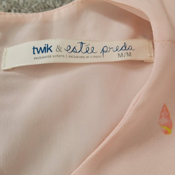 Twik & Estee Preda Floral Pink Mini Dress Size US M - Picture 4 of 8